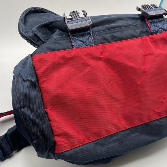 Vintage 90s Tommy Hilfiger Navy Red Messenger Bag Embroidered Logo - Picture 10 of 10